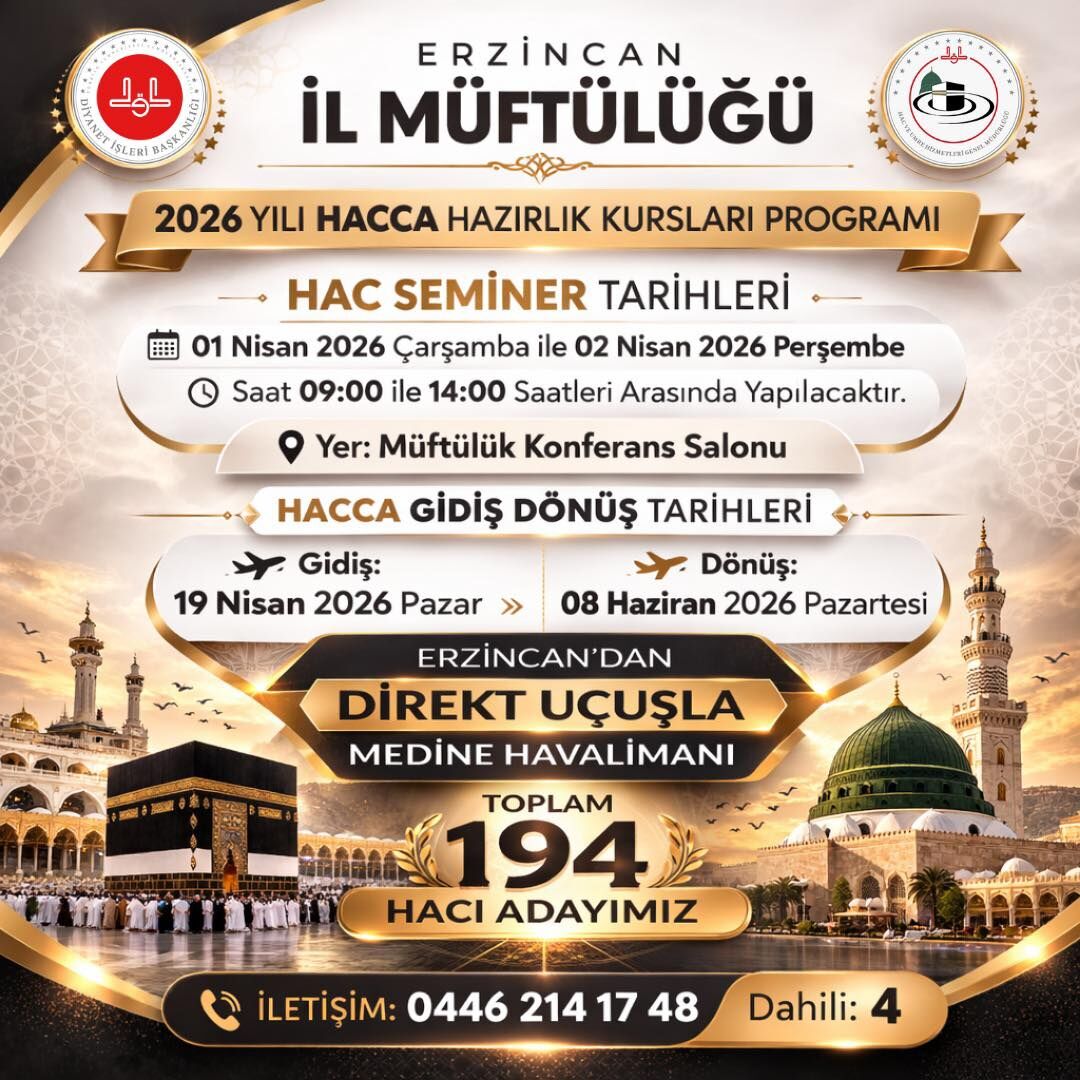 Müftülük Hac Takvi̇mi̇ 1