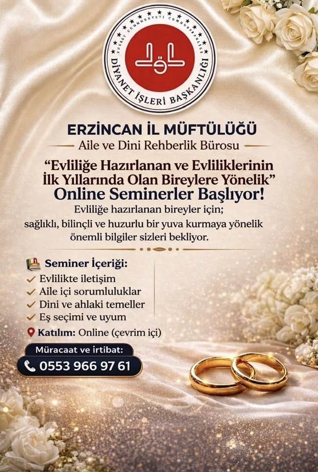 Erzi̇ncan İl Müftülüğü Evli̇li̇k Semi̇ner 1