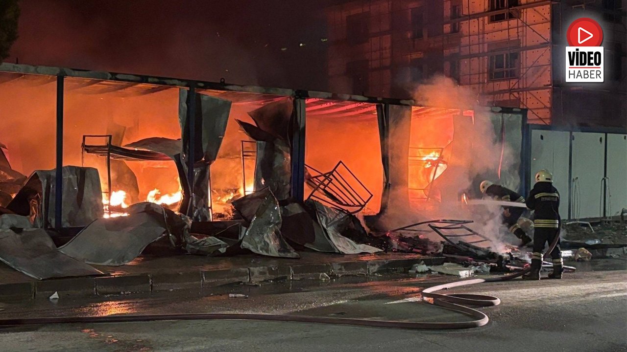 Erzincan'da İşçi Konteynerlerinde Yangın Paniği