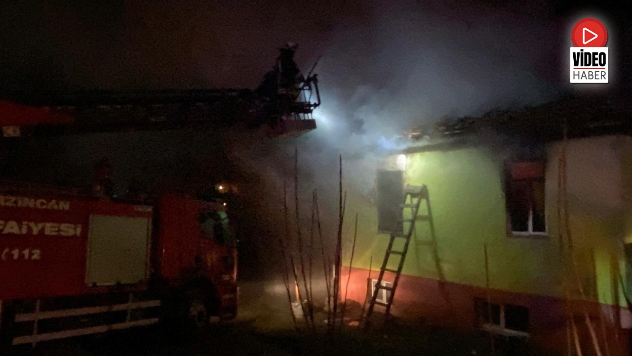 Erzincan'da İşçi Konteynerlerinde Yangın Paniği
