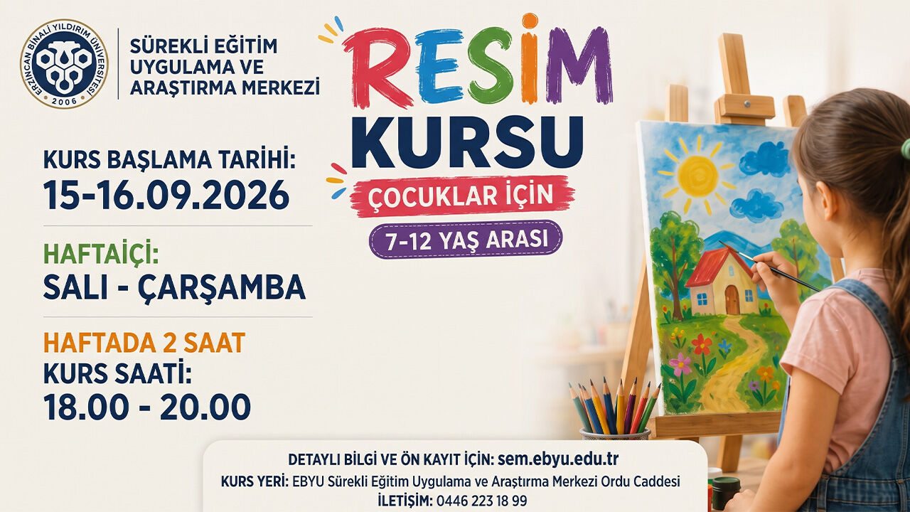 EBYÜ’de Çocuklar İçin Resim Kursu Başlıyor
