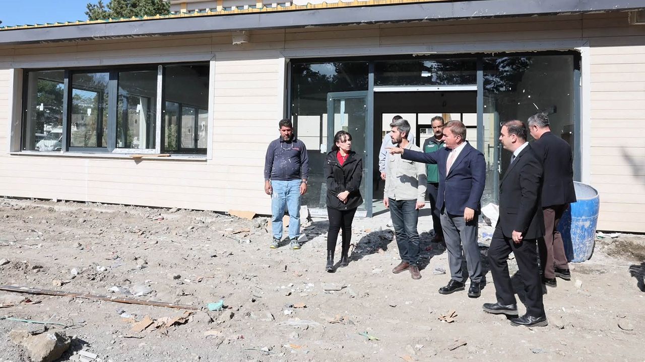 DSİ Sosyal Tesisi ve Kütüphane İnşaatını İnceledi