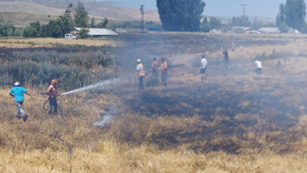 Büklümdere Köyünde Ekili Arazi Yangını