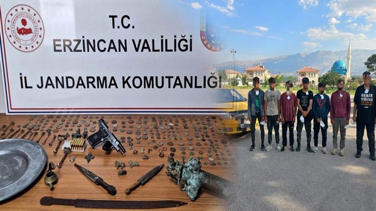 Erzincan’da 239 adet sikke ile çeşitli tarihi eserler ele geçirildi