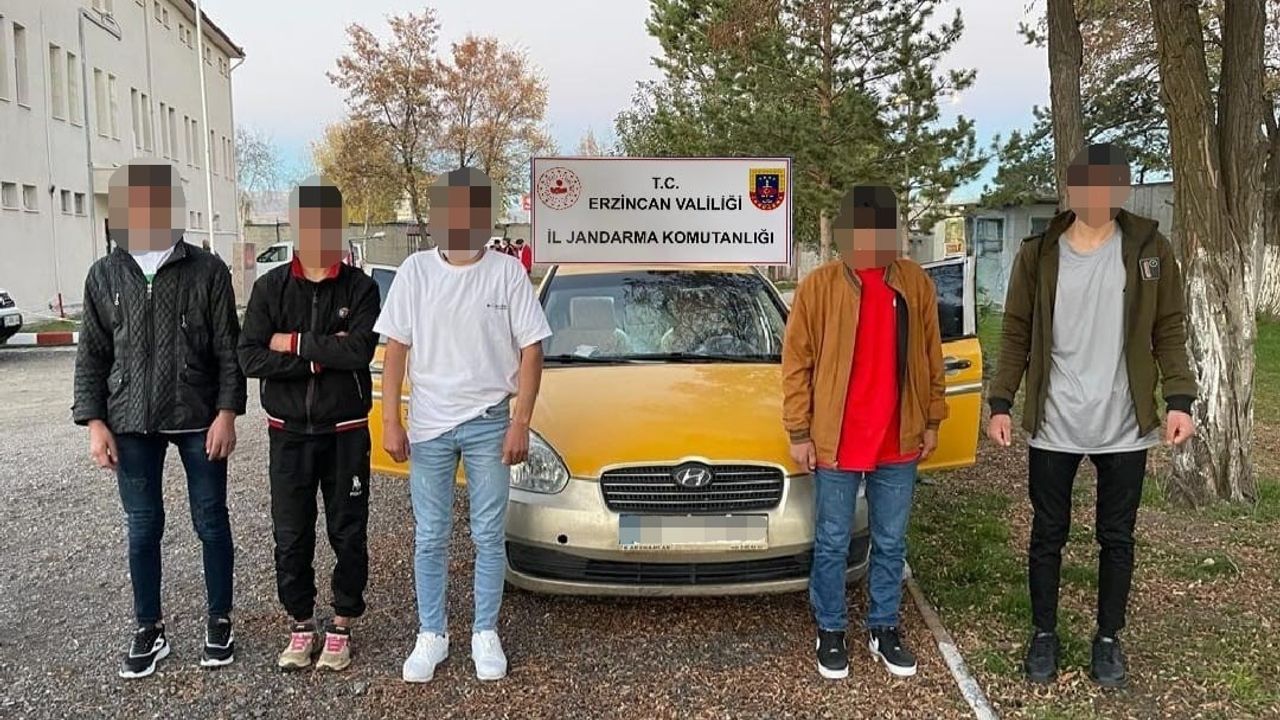 Erzincan’da 5 Düzensiz Göçmen Yakalandı