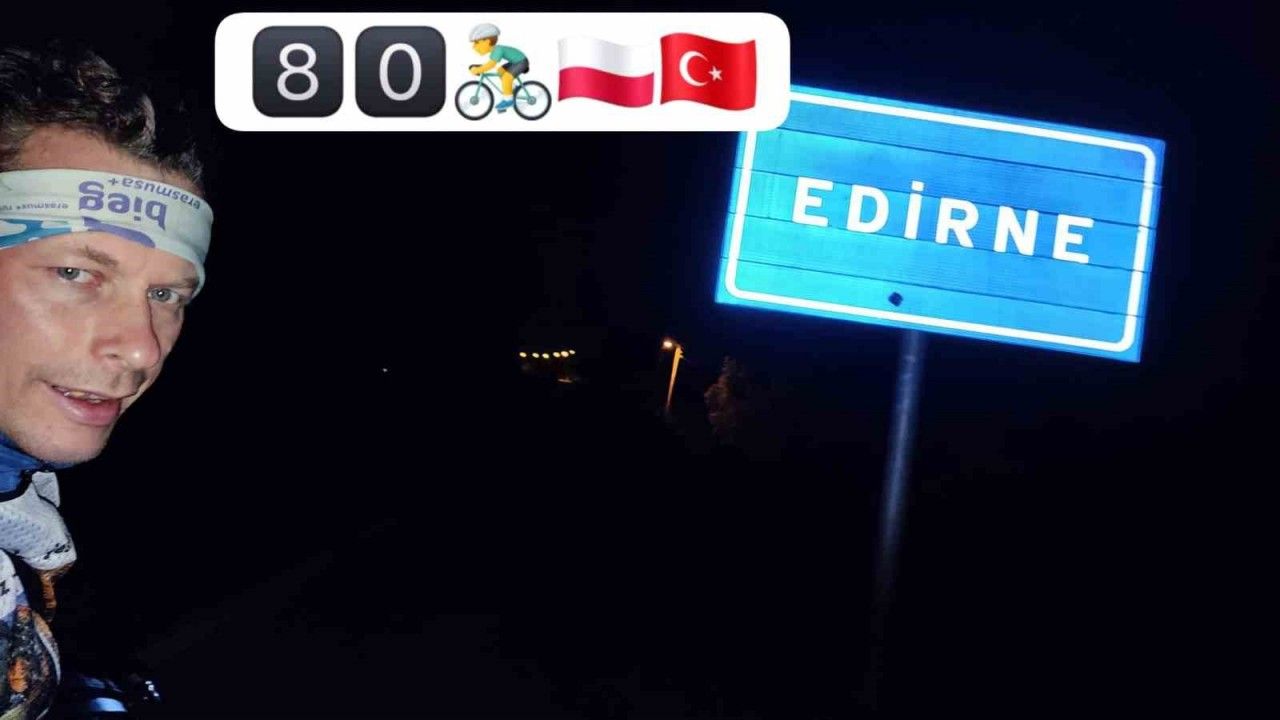 Hastalığıyla mücadele için 100 gün bisiklet sürecek Polonyalı Türkiye’de