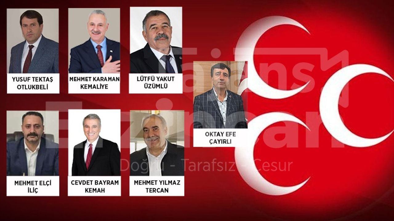 MHP Erzincan İlçe Adaylarını Açıkladı