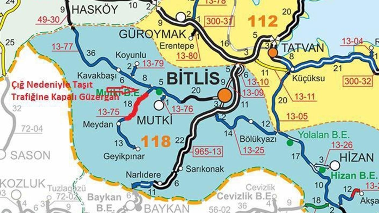Bitlis’te kara teslim oldu, birçok yol ulaşıma kapandı