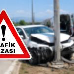 Kontrolden Çıkan Otomobil Direğe Çarptı: 2 Yaralı