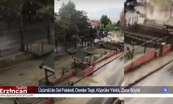 Üzümlü’de Sel Felaketi; Dereler Taştı, Köprüler Yıkıldı, Zarar Büyük