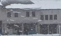 Bitlis’te çatıda biriken kar çığ gibi düştü