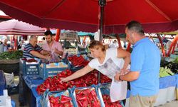 Erzincan’da Salçalık Domates ve Biberler Tezgahlarda