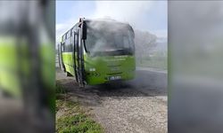 Yoğurtlu Halk Otobüsünde Yangın Çıktı
