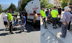 Motosiklet Yayaya Çarptı; 1 Yaralı