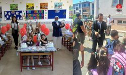 Okulun İlk Gününde Öğrencilere Fidan Dağıtıldı