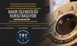 Erzincan Belediyesi’nden Kadınlara Yönelik Bakır İşlemeciliği Kursu
