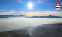 Erzincan Ovası "Pamuk Denizine" Döndü: Keşiş Dağları’ndan Eşsiz Sis Manzarası