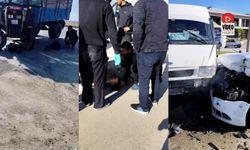 Kamu Lojmanları Kavşağında Zincirleme Kaza; 2 Yaralı