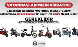 Elektrikli ve Motorlu Bisiklet Kullananlara Önemli Uyarı
