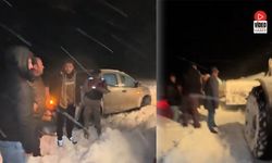 Karda Mahsur Kalan 4 Vatandaş 3 Saatlik Zorlu Çalışmayla Kurtarıldı