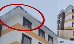 Erzincan’da Buz Sarkıtları Tehlike Oluşturuyor