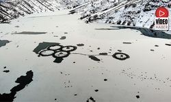 Erzincan Göyne Baraj Buzla Kaplandı