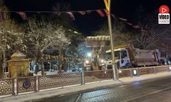 Erzincan'da Gece Boyunca Süren Kar Mesaisi