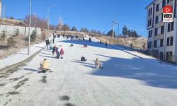 Erzincan'da Dondurucu Soğuğa Rağmen Çocukların Kızak Sevinci