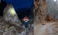 Kemaliye'de Taş Yolu Geçici Olarak Trafiğe Kapatıldı