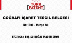 Erzincan Ekşisu Doğal Maden Suyu'na coğrafi işaret tescili