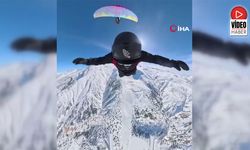 Ergan Dağı’nda Nefes Kesen Base Jump Gösterisi