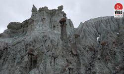 Erzincan'da Peri Bacalarını Andıran Doğal Oluşumlar İlgi Görüyor