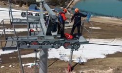 Ergan Dağı'nda teleferik kurtarma tatbikatı