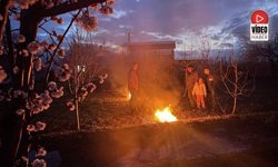 Erzincan'da Çiftçiler Don Nöbetinde