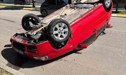Erzincan'da otomobil takla attı: 1 yaralı