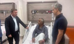 Vali Aydoğdu'dan Kargın Belediye Başkanı Güneş'e geçmiş olsun ziyareti