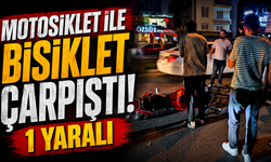 Motosiklet ile Bisiklet Çarpıştı: 1 Yaralı