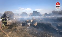 Söğüt Özü Köyü'nde Arazi ve Saman Yangını