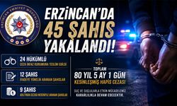 Erzincan'da Aranan 45 Şahıs Yakalandı