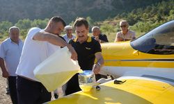 Uçağı İle Geldiği Köyünden Yine Uçağı İle Ayrıldı