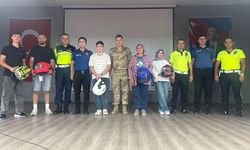 Üzümlü’de Motosiklet Sürücülerine Kask Uyarısı