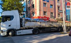 Tır Dönemedi, Direğe Çarptı