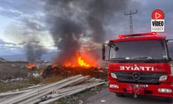 Erzincan’da Çöp Alanındaki Hurdalar Yandı