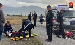 Erzincan'da Motosikletle Savrulan Sürücü Yaralandı