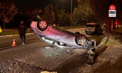 Erzincan'da Otomobil Devrildi: 1 Yaralı