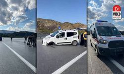 Ansızın Yağan Dolu Yağışı Sonrası Araç Kontrolden Çıktı