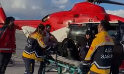 Ambulans helikopter düşük tehlikesi olan kadın için havalandı