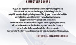 Elazığspor: ’’Devletimizin ve milletimizin yanındayız’’