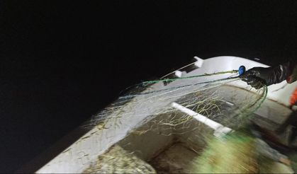 Kovada Gölü’nde 400 metre uzatma ağı yakalandı