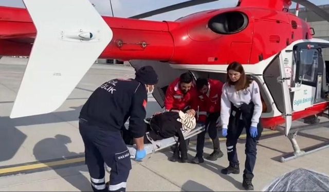 Van’da kalp hastası genç kadın için helikopter havalandı